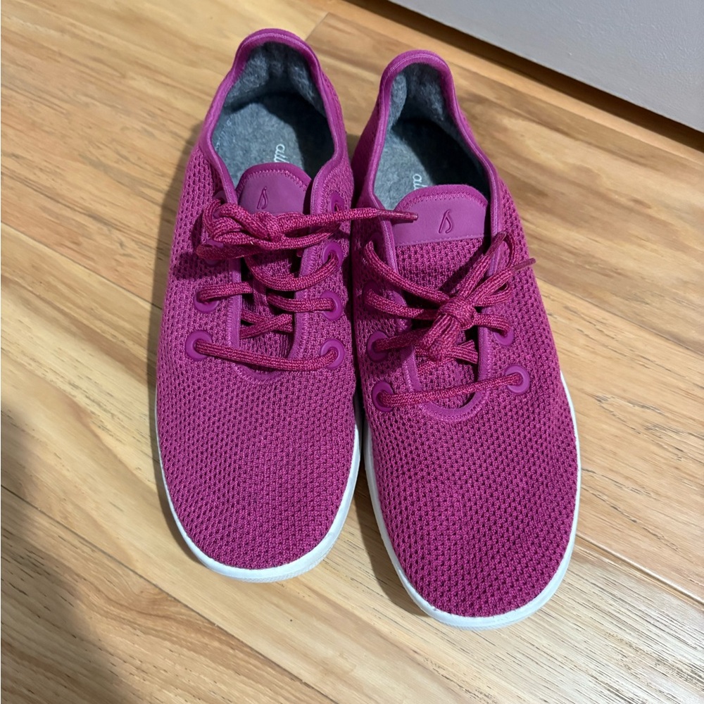 Allbirds Men’s TR Tree Runners Pink Nikau Tourmaline Fuchsia Sneakers EUC